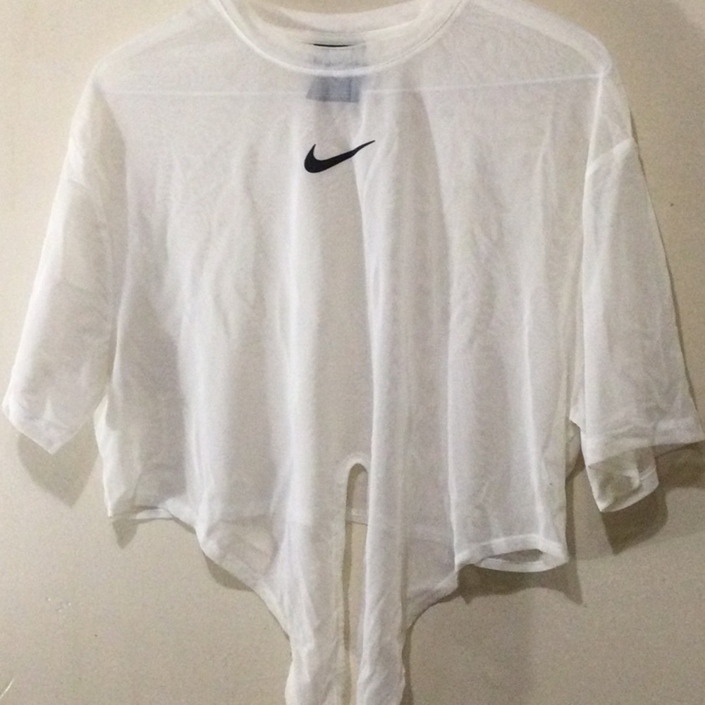 Nike White Crop Top